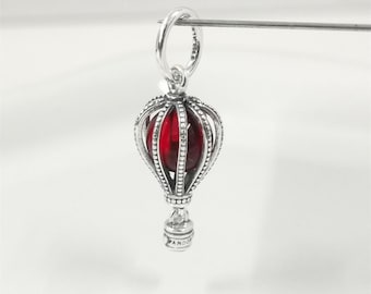 Charm pendente in vetro di Murano a forma di mongolfiera Pandora