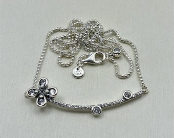 pandora necklace four-petal flower -50