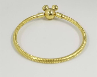 Bracciale Pandora Mickey Mouse Clasp Moments con catena a serpente