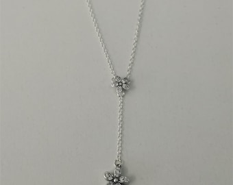 pandora silver necklace dazzling daisies