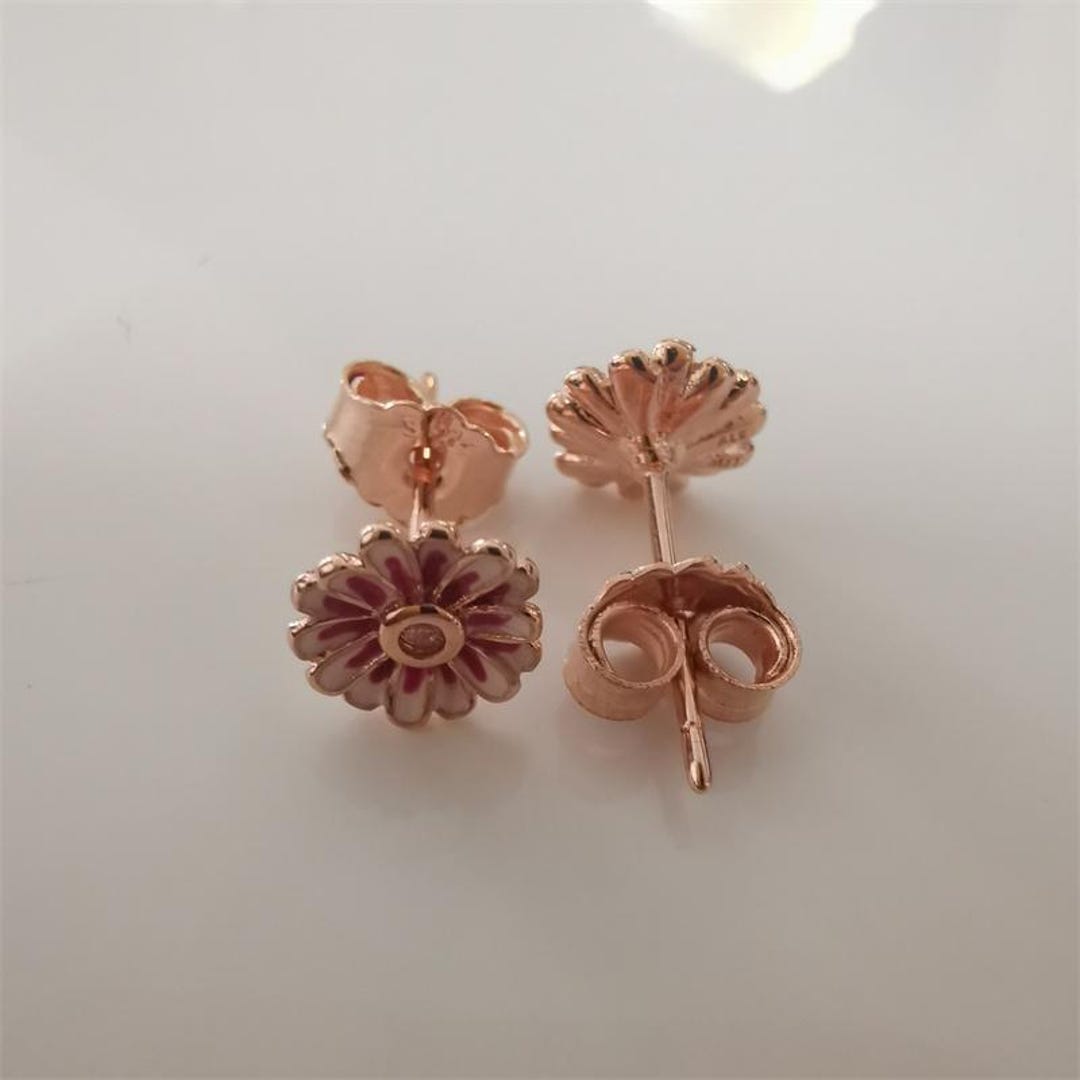 Pandora Rose Pink Daisy Flower Stud Earrings - Etsy