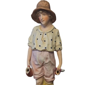 Antique Bisque Gebruder Heubach Figurine, Germany, Gifts for Her,Gifts for Him, Housewarming Gifts, Easter Gifts,  Porcelain Figurines,