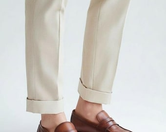 Men's Authentic Florsheim Brown Leather Dress Shoes Size 8.5 W Professional Wear