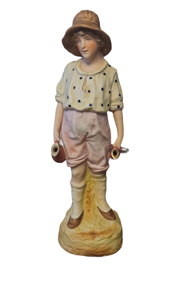 Antique Bisque Gebruder Heubach Figurine, Germany, Gifts for Her,Gifts for Him, Housewarming Gifts, Antique Decor, Porcelain Figurines,