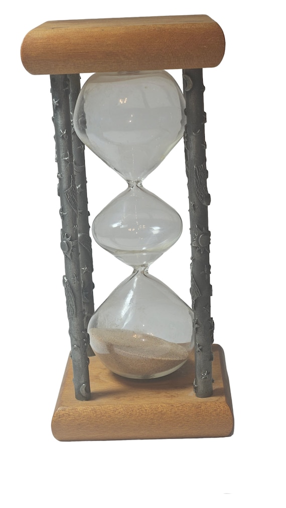 Antique Celtic Sandtimer, Vintage Hourglass, Wooden Sandtimer 1980S,Gifts for Him, Housewarming Gifts, Father's Day, Office decor, Hourglass