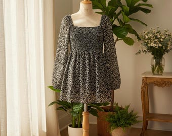Vestido de verano para mujer, ligero, floral, sexy, femenino, estilo cottagecore, talla XL, estilo preppy Y2K, primavera, Pascua, elegante, chic, campestre