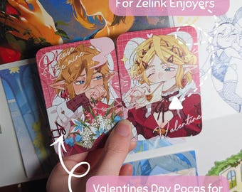 Matching Valentines Day Zelink pocas/photocard (The Legend of Zelda)(BOTW)(TOTK) comes with toploaders!