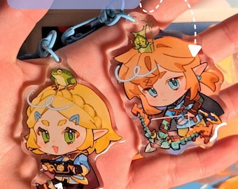 Zelda and Link Acrylic Keychains (The Legend of Zelda)(BOTW)(TOTK)