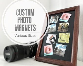 Custom Photo Fridge Magnets, Personalized Laminated Gifts