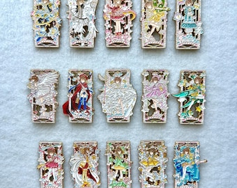 Magical Girl Enamel Pin, Cute Anime Magic Outfit Dresses