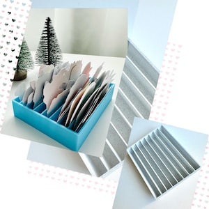 Organizador de pegatinas con 8 rejillas, caja de plástico para guardar tarjetas, más colores para elegir