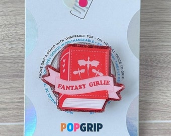 Fantasy Girl Bookish Phone Grip| Romantasy Kindle Popsocket or Magsafe Grip| Fantasy Reader Gift