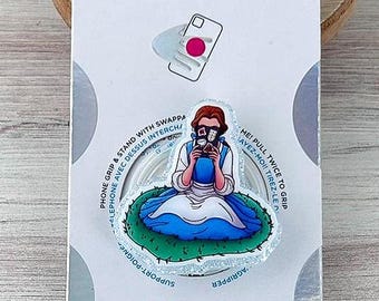 Bookish Princess Popsocket or Magsafe Grip| Handmade Glitter Phone/Kindle Grip
