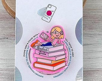Nostalgic Bookish Popsocket or Magsafe Grip| Handmade Glitter Phone/Kindle Grip