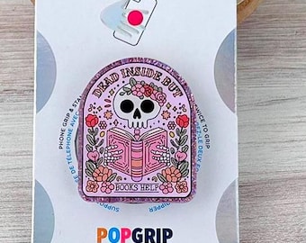 Funny Bookish Popsocket or Magsafe Grip| Handmade Glitter Phone/Kindle Grip