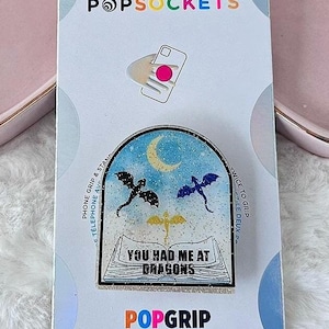 Fantasy Dragon Kindle Grip| Bookish Glitter Popsocket or Magsafe Grip| Romantasy Reader Gift