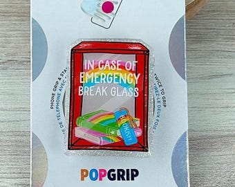 Bookish Handmade Glitter Popsocket or MagSafe grip for Phone or Kindle