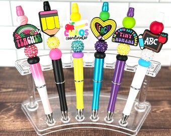 Custom and Handmade Teacher Pens, Cute Beaded Pens, Gift for Teacher