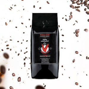 Crafted Whole Bean Coffee Highly Caffeinated Specialty Robusta Beans For Espresso shots , French Press and Arabic coffee Medium Roast, 12 oz