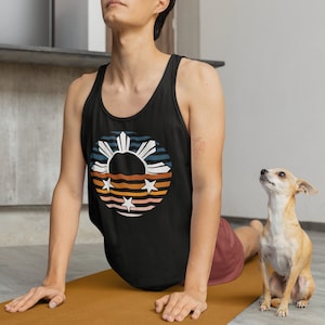 Retro Philippinisches Traditions-Tanktop - Vintage Philippinen Sonnengrafik, minimalistisches Pinoy Pride Ärmelloses Shirt für Männer & Frauen