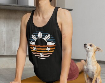 Retro Philippinisches Pride Tank Top - Vintage Sonnen Grafik Ärmelloses Shirt