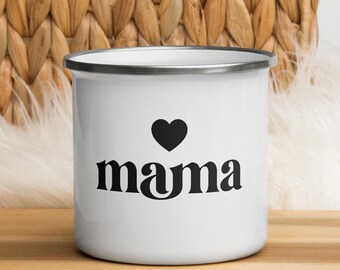 Mama Enamel Mug, Gift for Mom