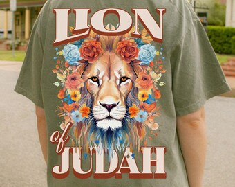 Lion of Judah Shirt, Christian Lion Shirt, Bible Verse Shirt, Faith Based Shirt, Religious Graphic Tee, Christian Shirt Women