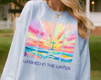 Christian Comfort Sweatshirt, Everyday Faith Crewneck, Hope Filled Apparel, Inspirational Washed Design