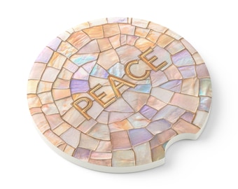 Peace Car Coaster Christian Gift For Her, Faith Car Coaster, Bible Verse Car Coaster, Religious Gift