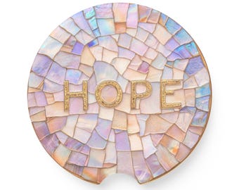 Hope Car Coaster, Christian Gift For Her, Faith Car Coaster, Bible Verse Car Coaster, Religious Gift
