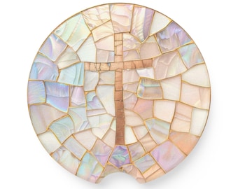 Cross Car Coaster Christian Gift, Faith Car Coaster, Bible Verse Car Coaster, Religious Gift For Her