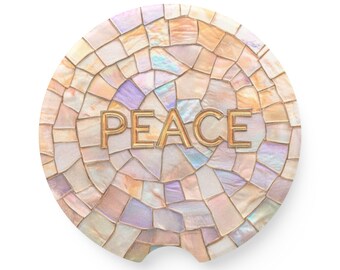 Peace Car Coaster, Christian Gift For Her, Faith Car Coaster, Bible Verse Car Coaster, Religious Christmas Gift