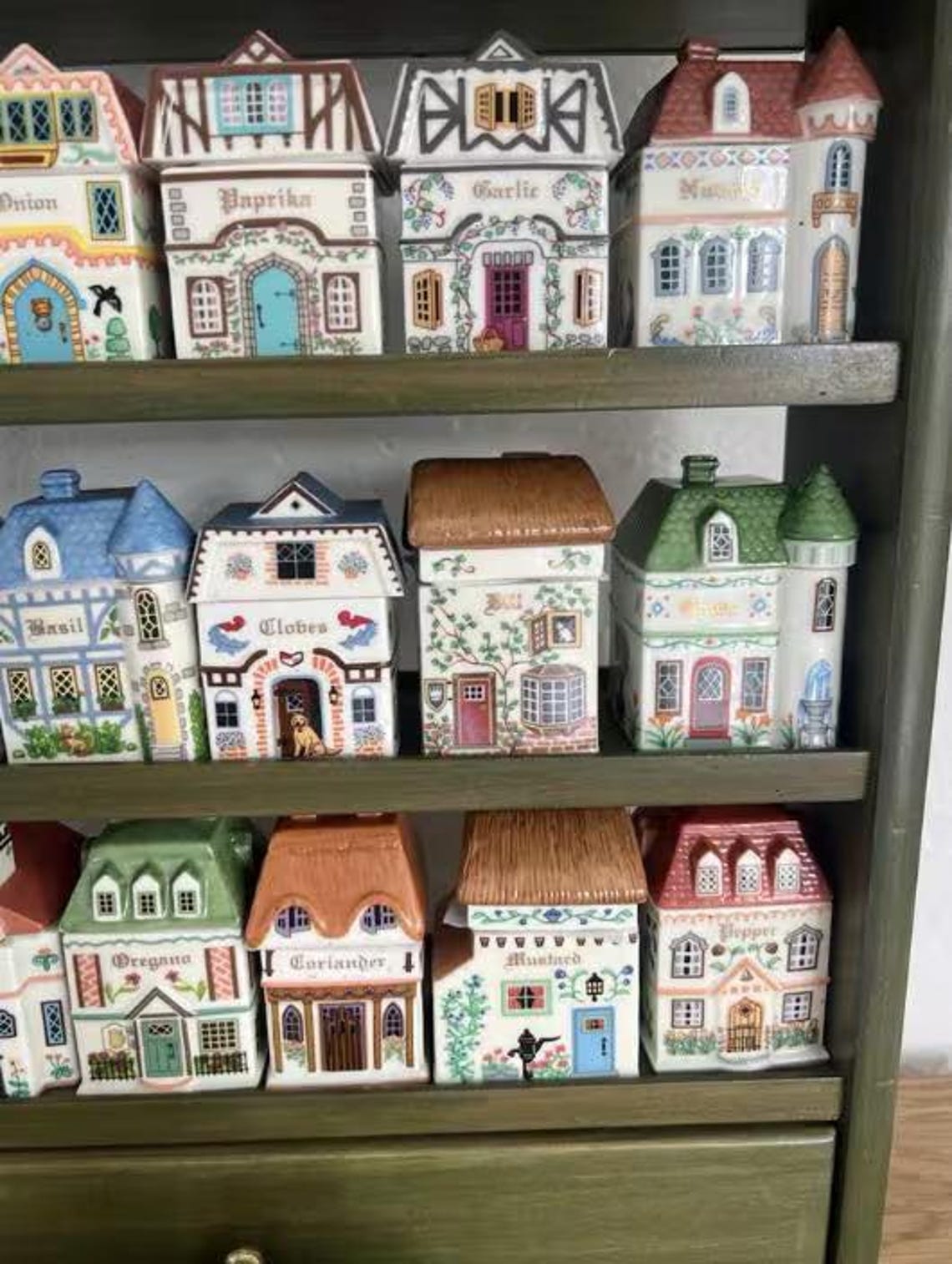 Lenox Spice Village Complete Set of 24 Spice Jars & Rack - Charming ...