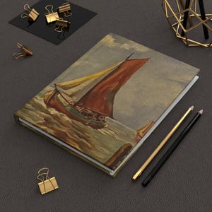 Nautical Journal, Boat Notebook, Sailboat Diary, Hardcover Journal Matte, Sea Theme Planner
