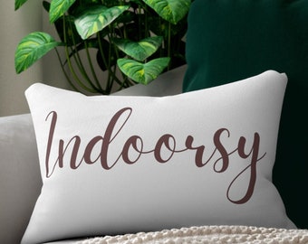 Indoorzy Pillow, Cozy Pillow, Couch Pillow, Polyester Lumbar Pillow, Decorative Pillow, Rectangle Pillow, Indoorzy, Cozy Couch Pillow