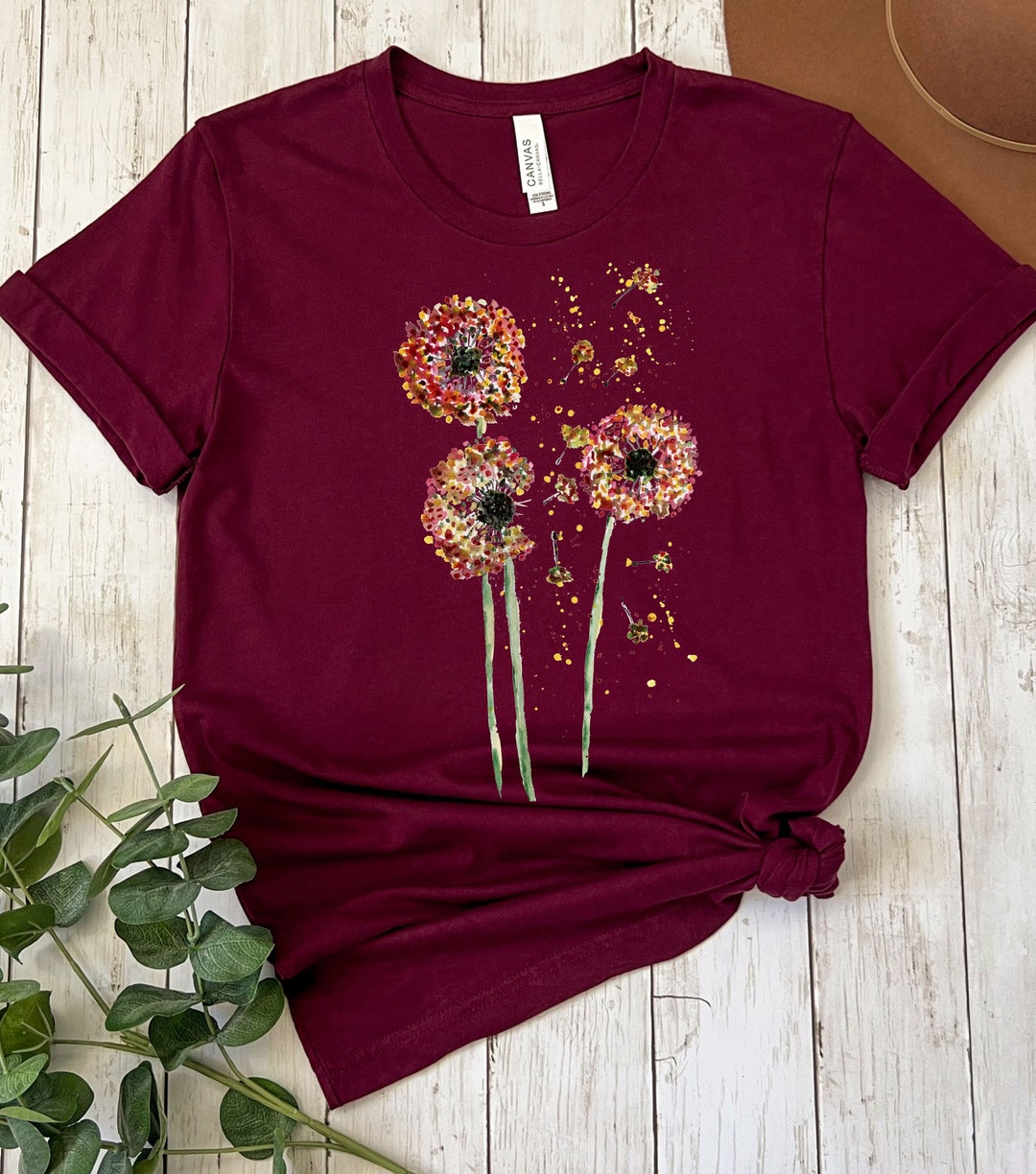 Colorful Flower Tee, Shirt With Flowers, Flower Shirt, Graphic Tee ...