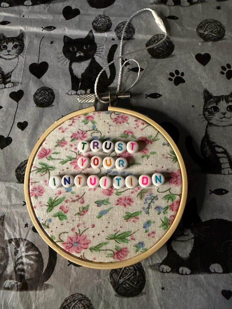 Trust Your Intuition | Beaded Embroidery | Self Love Gift - Etsy UK