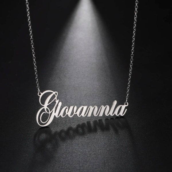 Golden Stainless Steel Personalized Name Necklace - Custom Choker for Women and Men, Ideal for Couples' Gifting - Unique and Customized.