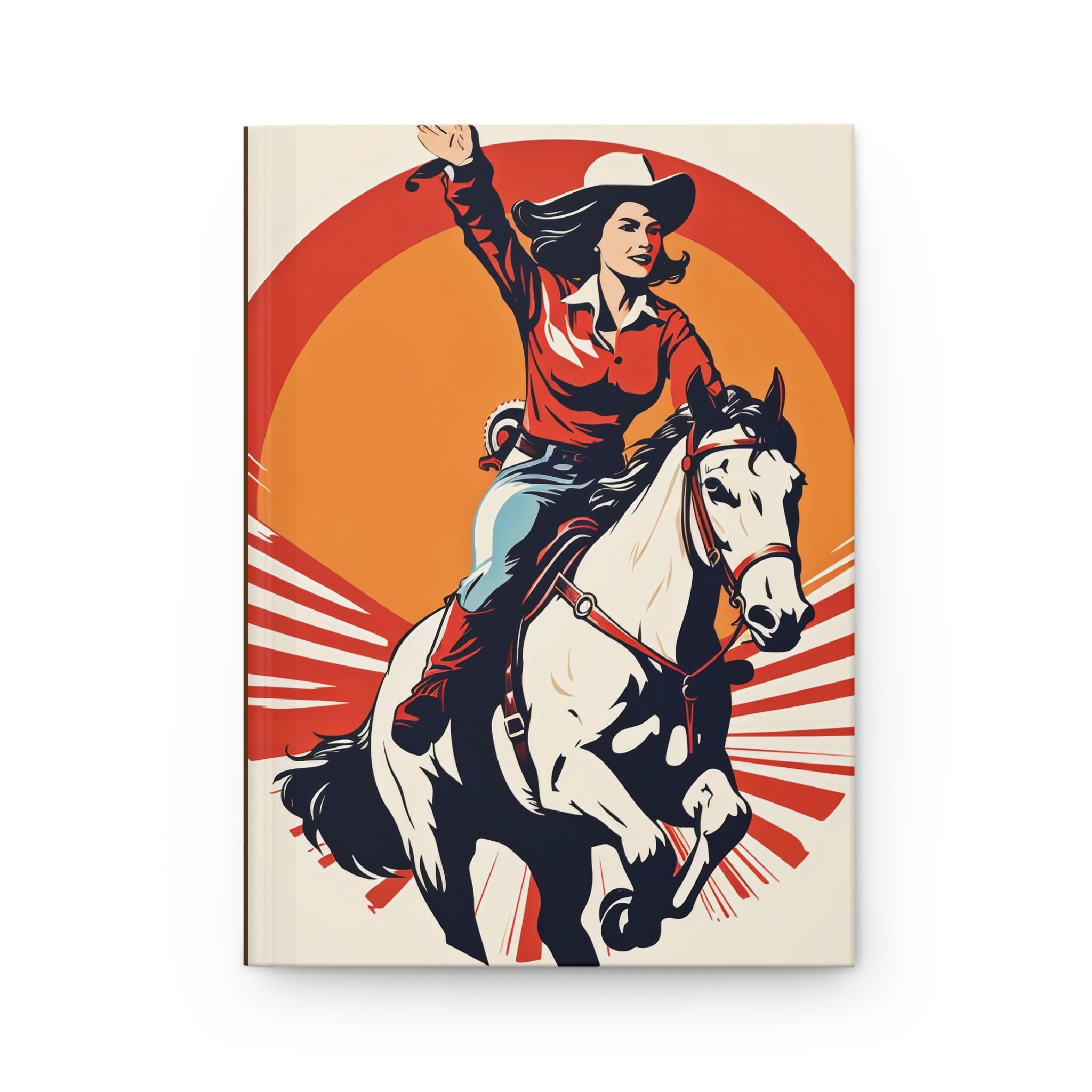 Personalized Vintage Rodeo Journal, Horse Dream Diary, Prize Pony Hardcover Journal Matte, Vintage Cowgirl Design, Western Cowboy