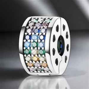 Stopper Spacer Safety Spacer Ring Accessory Charm 925 Sterling Silver Pendant Keychain