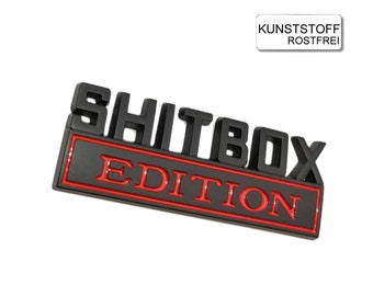 SHITBOX Car Emblem Rustproof 3D ABS Vehicle Sticker - Car Motorcycle Tuning Truck Workshop JDM Accessories Scrap Car Rust Pile