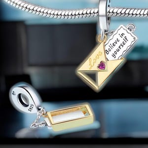 Carta de amor, partes de la carta, corazones, pareja, amigos, amor perdido, familia, corazón, dije de plata 925, llavero, cadena de joyería.