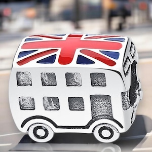 市バス 車 スクールバス イングランド ロンドン アクセサリー ダングル チャーム ペンダント 925 スターリングシルバー