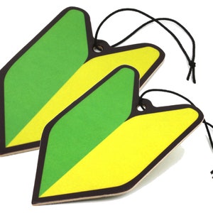 2 stuks Wakaba Rijschool Rijbewijs Verlaagd Luchtverfrisser Luchtverfrisser Autogeur Turbo Prestaties JDM Drift Racing Onderdelen Accessoires
