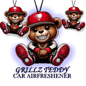 Auto Lufterfrischer Air FreshenerTeddy Jdm Oldschool Tuning Duft Turbo Performance Drift Racing Motorsport Zubehör Hip Hop Rap