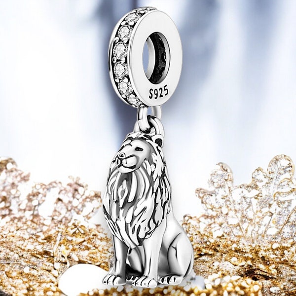 Löwe Löwin Raubkatze Katze Kitten König Herrscher Alpha Tier Alphatier Charm 925 Sterling Silber Anhänger Schlüsselanhänger Schmuck Kette