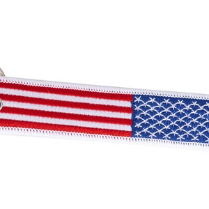 Lanyard Wristband Keychain Flag USA Stars Stripes Army Performance JDM Tuning Parts Accessories Motorsport