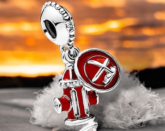 Charm 925 Sterling Silver Fire Brigade Hydrant Doctor Rescue Paramedic Ambulance Pendant Keychain Jewelry Chain Ring