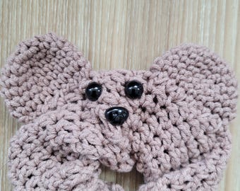 Cute Crochet Bear Scrunchie (for children and adults)