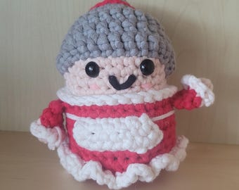Crochet mrs. claus, the woman behind christmas joy